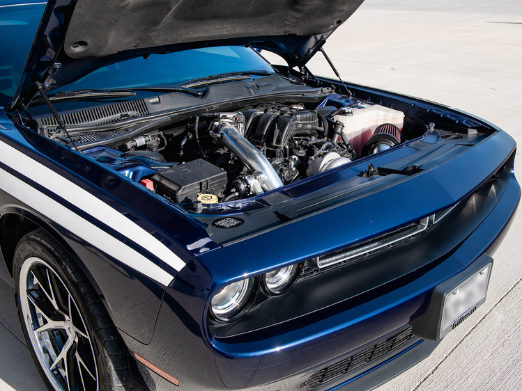 Side view of the RIPP supercharger system components, designed for optimal performance and durability